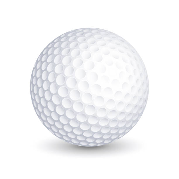 ilustrações de stock, clip art, desenhos animados e ícones de golf ball vector illustration - golf