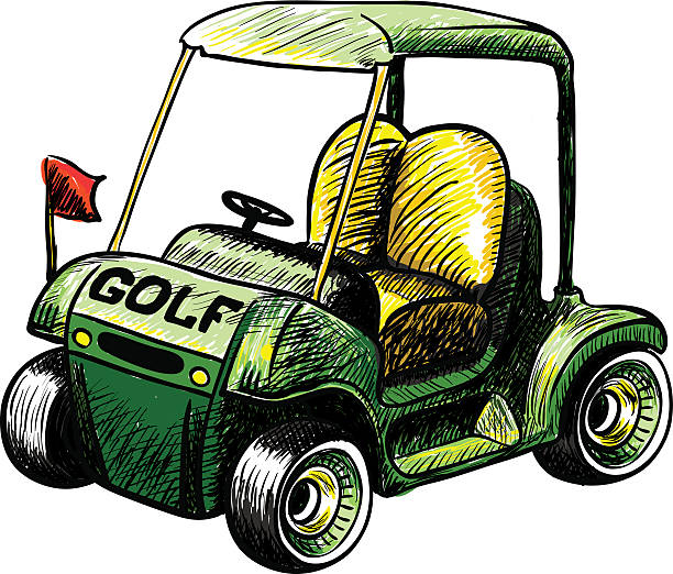 Royalty Free Golf Cart Clip Art, Vector Images