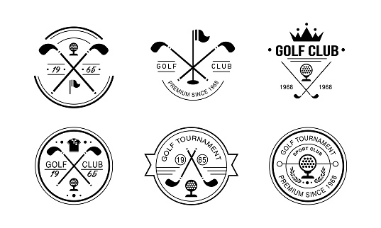 Golf Club Premium Since 1968 Logo Golfing Club Retro Badges Sport ...