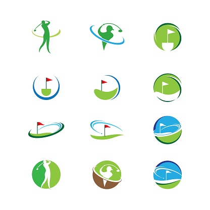 Golf symbol vector icon