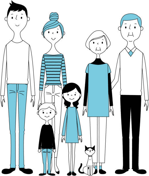 良い家族 - 両親点のイラスト素材／クリップアート素材／マンガ素材／アイコン素材