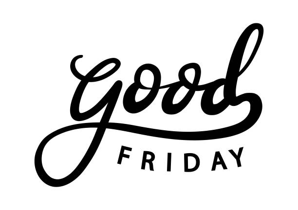 Good Friday Good Friday. Modern Calligraphy. Christian Poster good friday stock illustrations