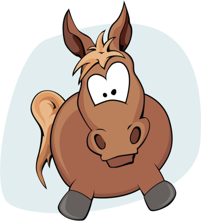 Goofy Horse Vector Illustration