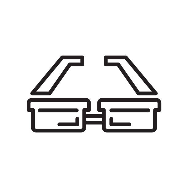 ilustrações de stock, clip art, desenhos animados e ícones de google glasses icon vector sign and symbol isolated on white background, google glasses logo concept - google