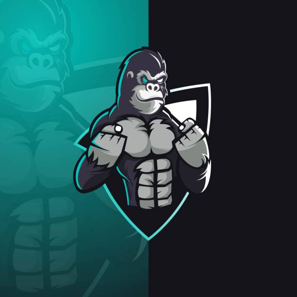 Gorilla mascot Gorilla mascot design vector with modern illustration concept style for badge, emblem, t shirt printing and any design king kong monster stock illustrations