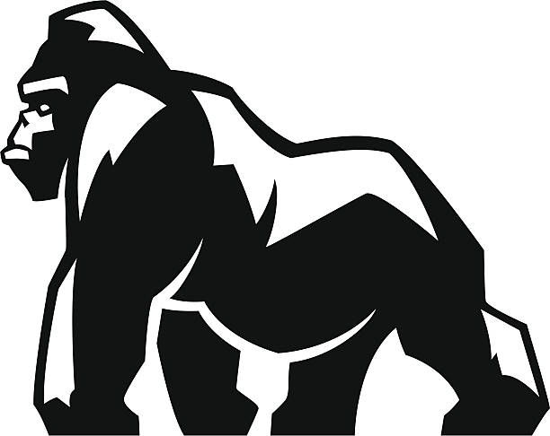 gorilla silhouette logo gorilla illustration gorilla stock illustrations