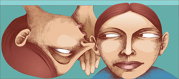 Gossip Gossip or paranoia? Subjects and colors are on different layers. gossip stock illustrations