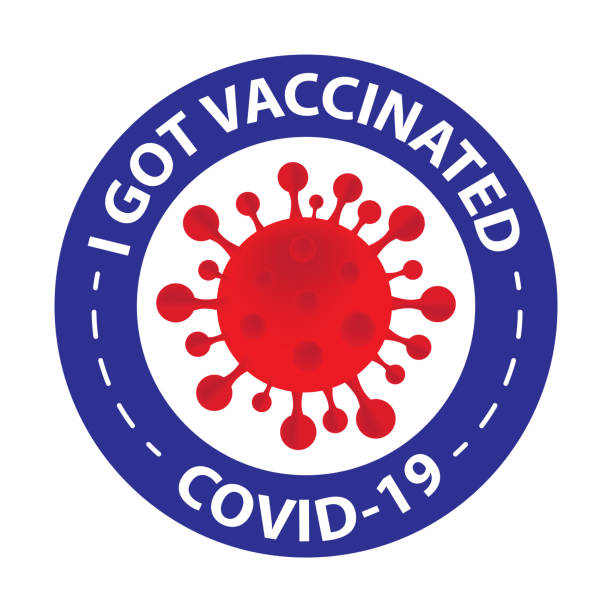 mam zaszczepione covid-19, ilustracja wektorowa - covid vaccine stock illustrations