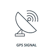 istock Gps Signal icon. Line style element from navigation collection. Thin Gps Signal icon for templates, infographics and more 1392904547