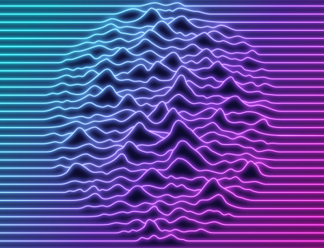 Gradient Sound Waves Lines Abstract Background