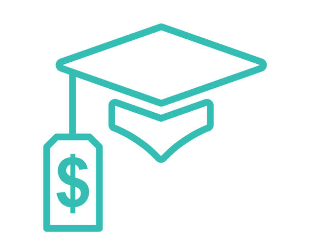Graduate Student Loan Icon - Student Loan Graphics for Education Financial Aid or Assistance, Government Loans, and Debt Graduate Student Loan Icon - Student Loan Graphics for Education Financial Aid or Assistance, Government Loans, & Debt student loan forgiveness foreigh stock illustrations