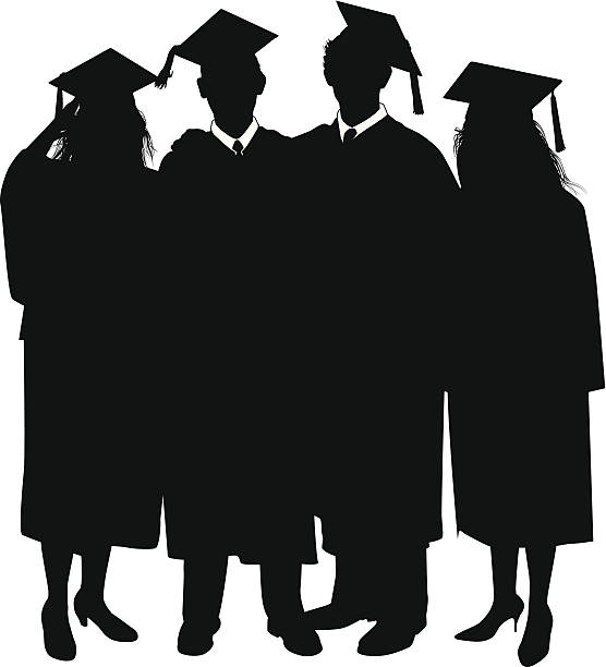 Download Royalty Free Graduation Silhouette Clip Art, Vector Images & Illustrations - iStock
