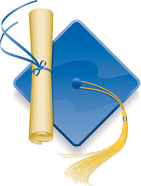 Royalty Free Graduation Cap Blue Clip Art, Vector Images ...