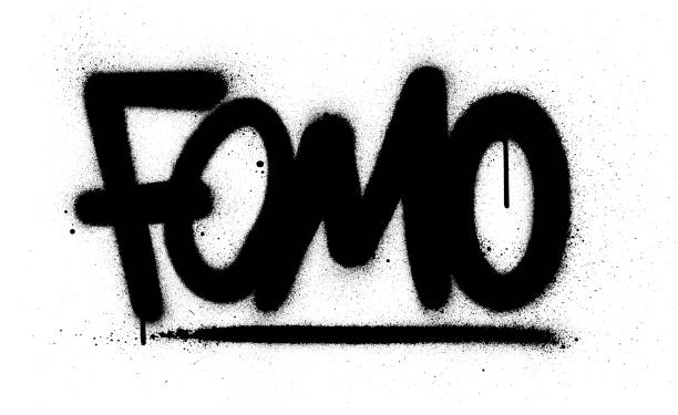graffiti fomo abbreviation sprayed in black over white graffiti fomo abbreviation sprayed in black over white fomo stock illustrations