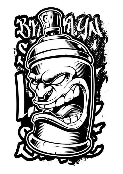 Best Clip Art Of A Graffiti Spray Can Illustrations, Royalty-Free ...