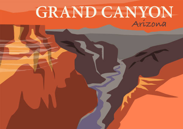 Grand Canyon, Arizona, United States The Grand Canyon is a steep-sided canyon carved by the Colorado River in Arizona, United States grand canyon stock illustrations