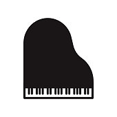 istock Grand Piano Glyph Icon 1305157501
