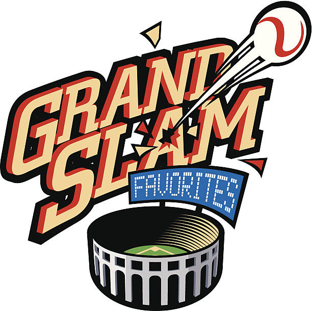 Grand Slam Heading C  home run stock illustrations