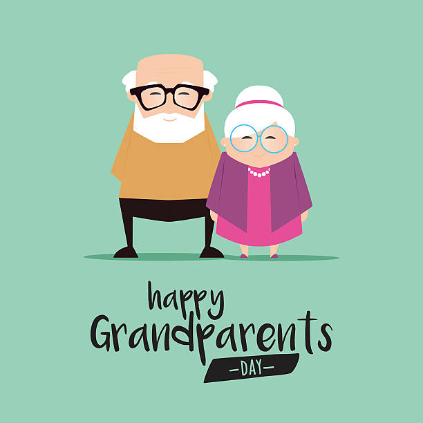 ilustrações de stock, clip art, desenhos animados e ícones de avós dia de fundo - grandparents