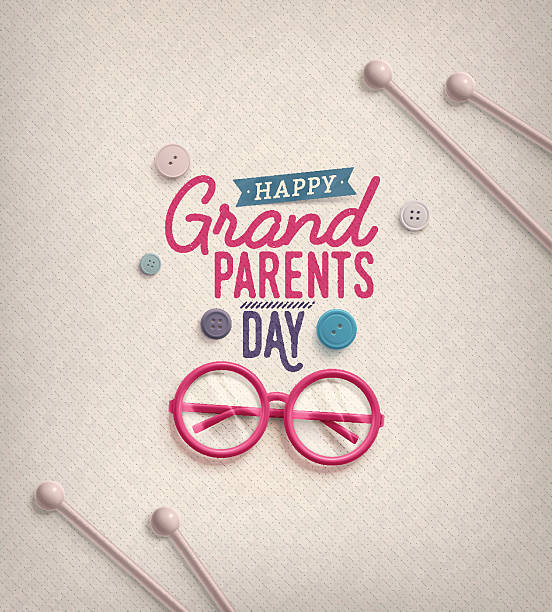 Grandparents Day Grandparents Day, greeting card. Illustration contains transparency and blending effects, eps 10 day stock illustrations
