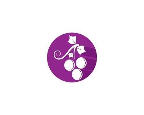 Grape emblem template vector icon