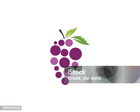 istock Grapes vector icon illustration design 1092160428