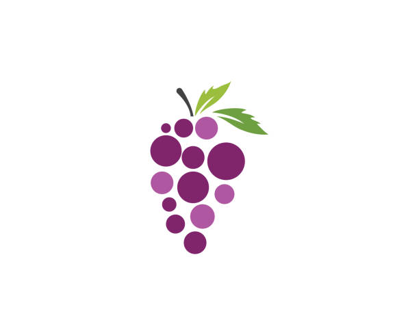 ilustrações de stock, clip art, desenhos animados e ícones de grapes vector icon illustration design - uvas