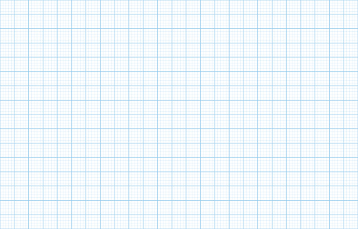 Graph paper background. White paper with blue grid.