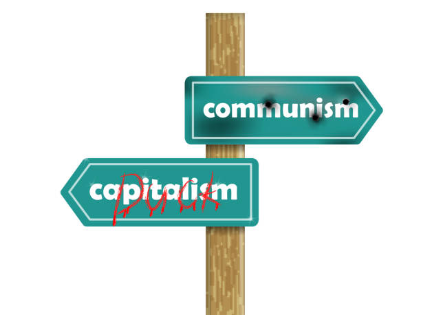 graphic-design-concept-of-communism-and-capitalism-vector-id1212884835