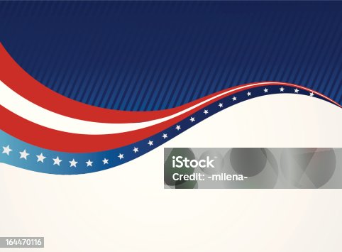 istock Graphic of an abstract American patriotic background 164470116
