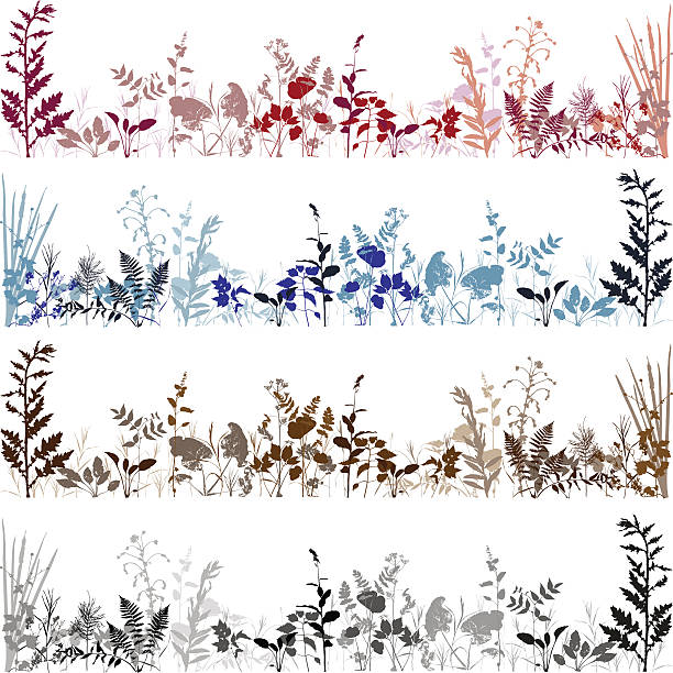 Grass backgrounds Grass backgrounds autumn drawings stock illustrations