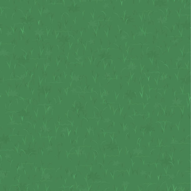 Grass Lawn Texture Pattern Tile Grass lawn green, seamless repeating texture pattern, vector illustration, square background grass stock illustrations