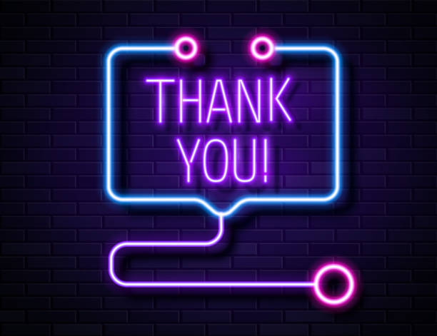 ilustrações de stock, clip art, desenhos animados e ícones de grateful thank you realistic neon sign to doctors, nurses, healthcare workers - doctor wall