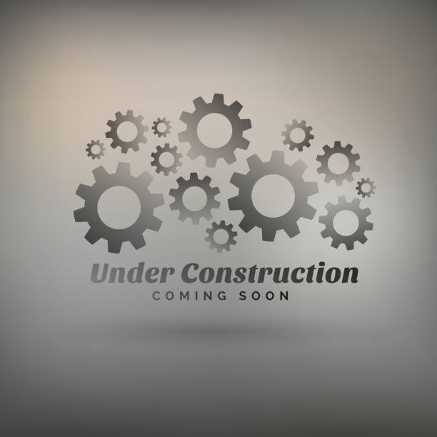 gray background with gears and under construction text