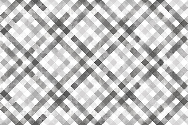 Gray diagonal check seamless pattern Gray diagonal check seamless pattern. Vector illustration. chess patterns stock illustrations