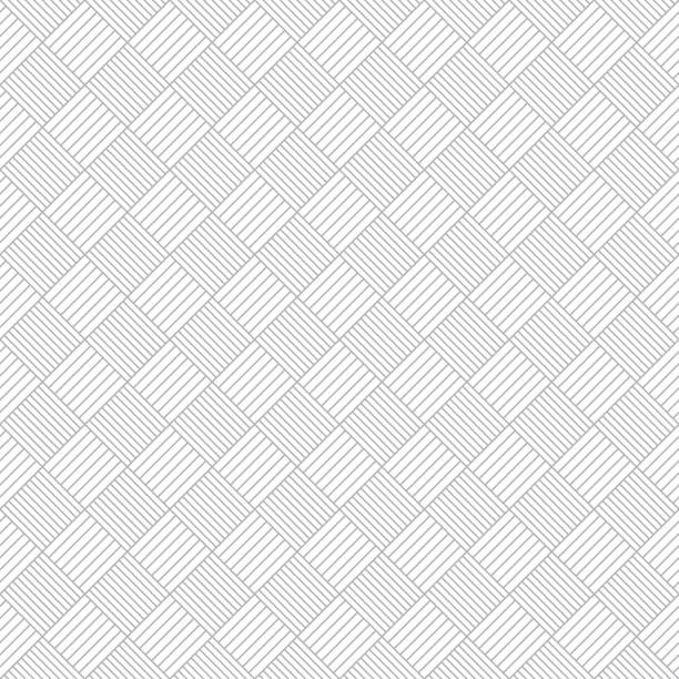 Gray seamless pattern with squares, one color Geometric seamless pattern with squares. Gray striped squared shapes on white background. One color - gray. chess designs stock illustrations