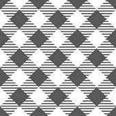Gray and white tablecloth argyle seamless diagonal pattern background.
