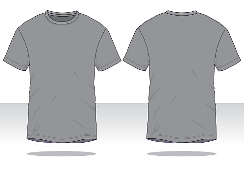 Gray Tshirt Vector For Template Stock Illustration - Download Image Now ...