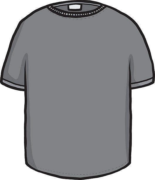 Cartoon Of The Gray T Shirt Template Illustrations, Royalty-Free Vector ...
