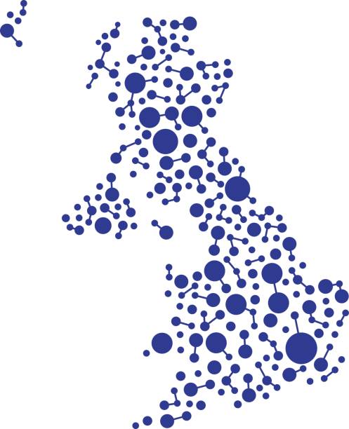 Great Britain Abstract Map Circles and lines Great Britain Abstract Map Circles and lines northwest england stock illustrations