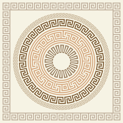 Greek key pattern, frames collection. Decorative ancient meander, Greece border ornamental set with repeated geometric motif. Vector EPS10.