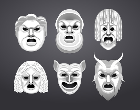 Greek Theatre Mask Set