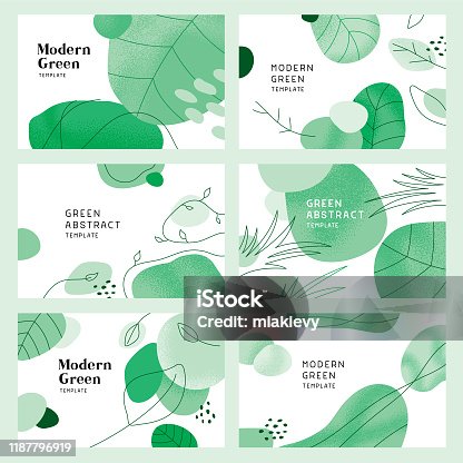 istock Green Abstract Backgrounds With Leaves 1187796919