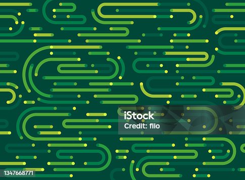 istock Green Abstract Line Background 1347668771