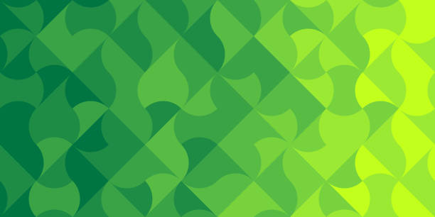 Green Abstract Tessellating Pattern Green line abstract texture. tessellation stock illustrations