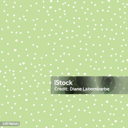 istock Green And White Polka-Dots On Yellow 535196561