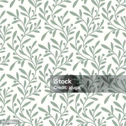 istock Green Branch. Seamless Pattern. 472116322