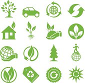 Earth conservation and ecology icon set. Professional icons for your print or Web project.