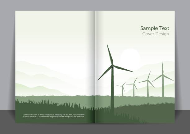 Green Energy Cover design Green Energy Cover design brochure silhouettes stock illustrations