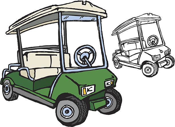 Royalty Free Golf Cart Clip Art, Vector Images
